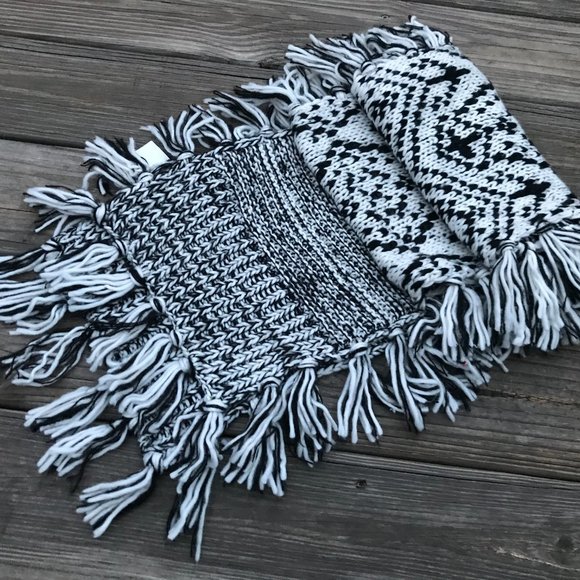 Bcbgeneration Women Scarf Black and white knit lon - Picture 10 of 14